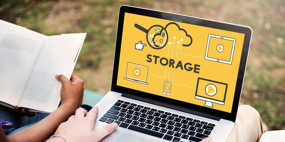Storage Cloud Connection Devices Technology Concept