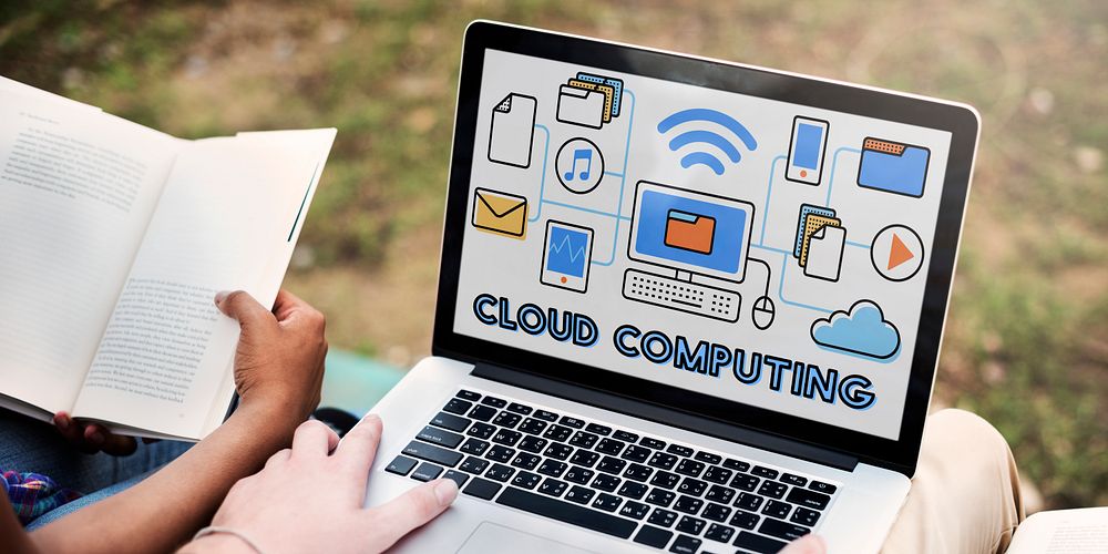 Cloud Computing Connection Data Information Storage Concept