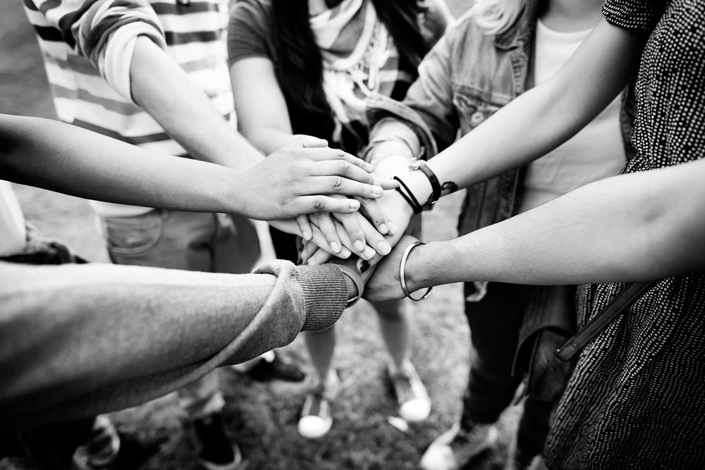 Hands Assemble Teamwork Friendship Togetherness Concept