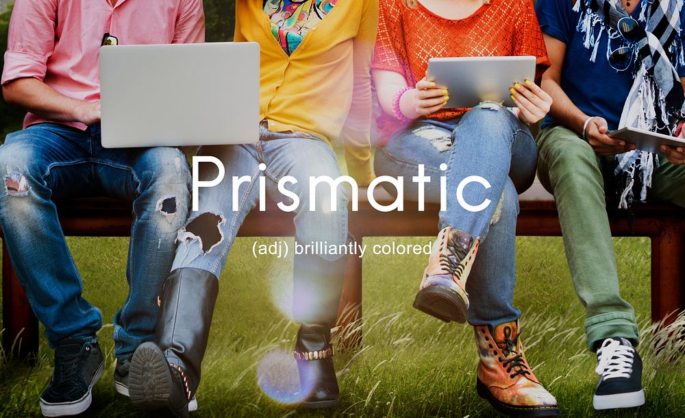 Prismatic Colored Multicolored Colorful Design Concept