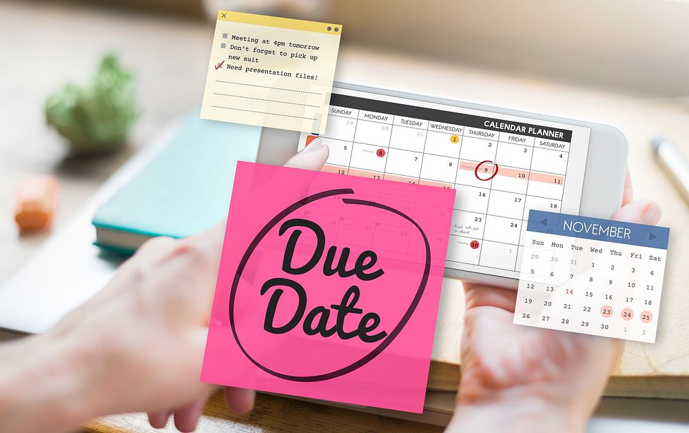 Due Date Appointment Day Event Important Concept