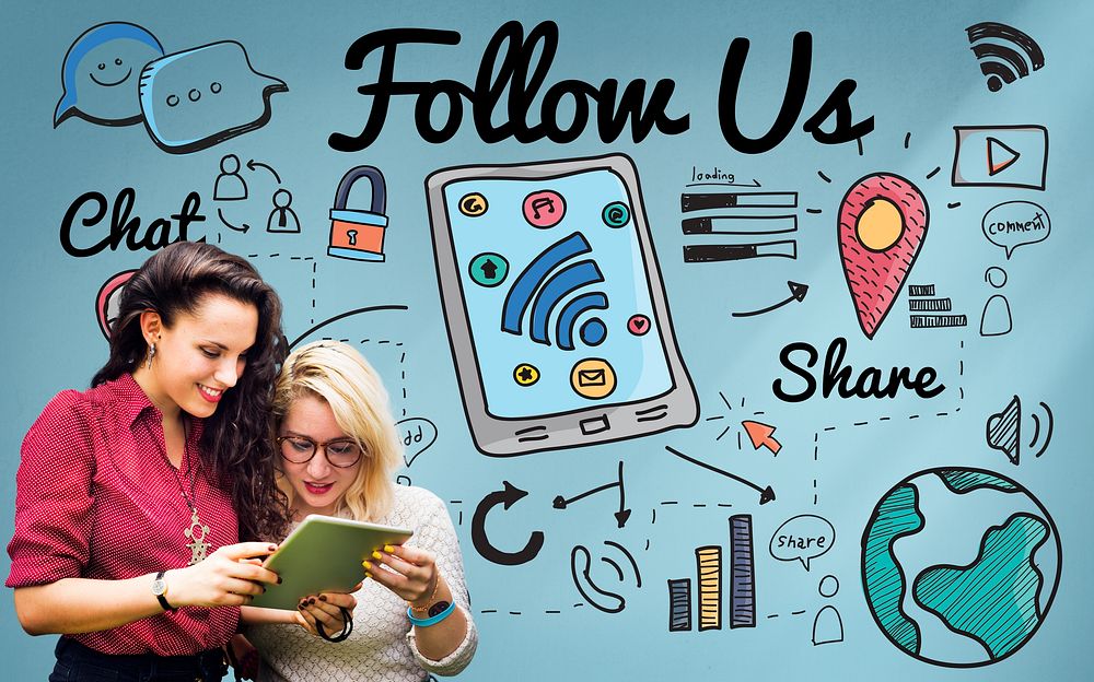Follow us Follower Join us Social Media Concept