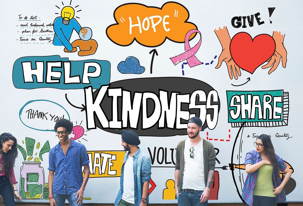 Kindness Kindly Optimistic Positive Giving Concept