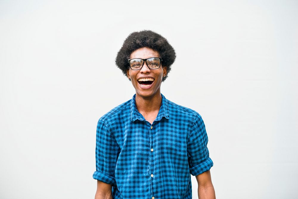 African Descent Teen Boy Smiling Portrait Concept