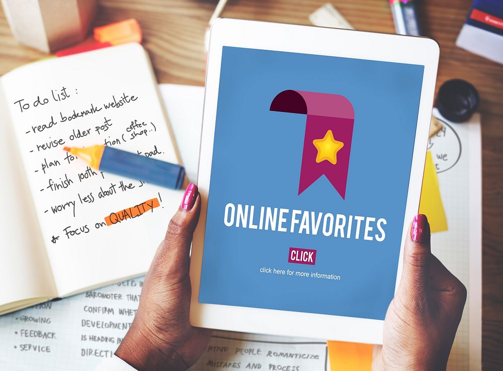 Online Favorites Internet Bookmark Technology Concept
