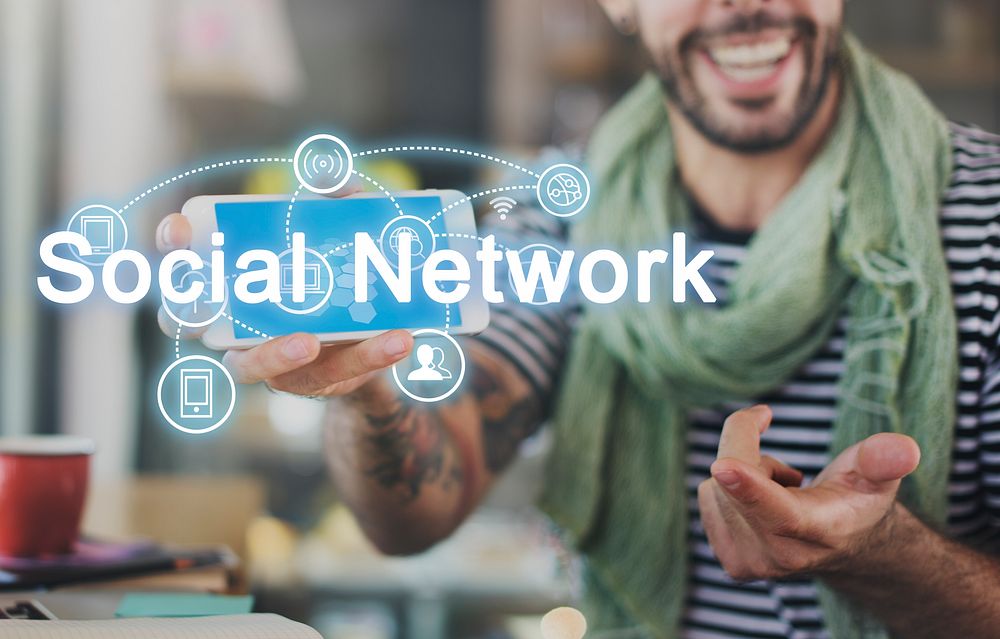 Social Network Internet Connection Technology Concept