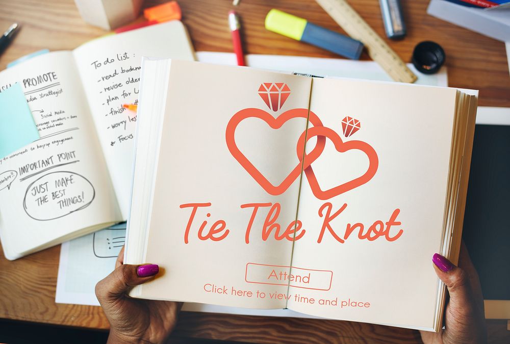 Tie The Knot Wedding Day Love Concept