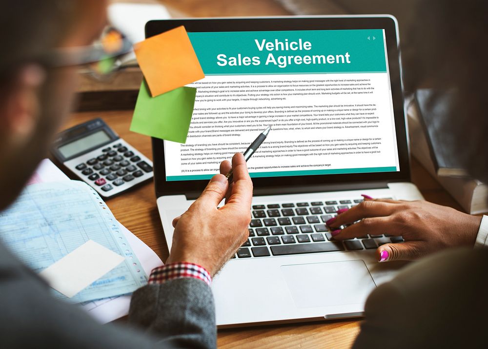 Vehicle Sales Agreement Insurance Concept