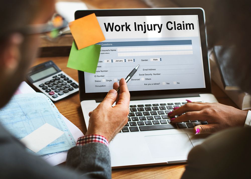 Work Injury Claim Application Form Information Concept