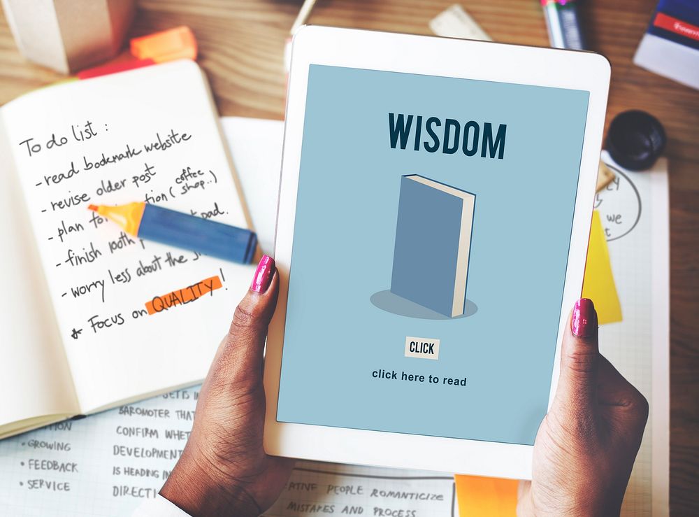 Wisdom Education Knowledge Book Study Concept