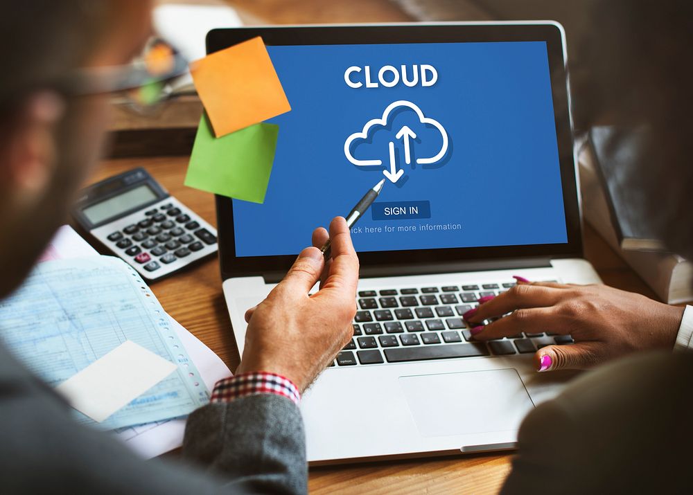 Cloud Computing Network Data Digital Storage Concept