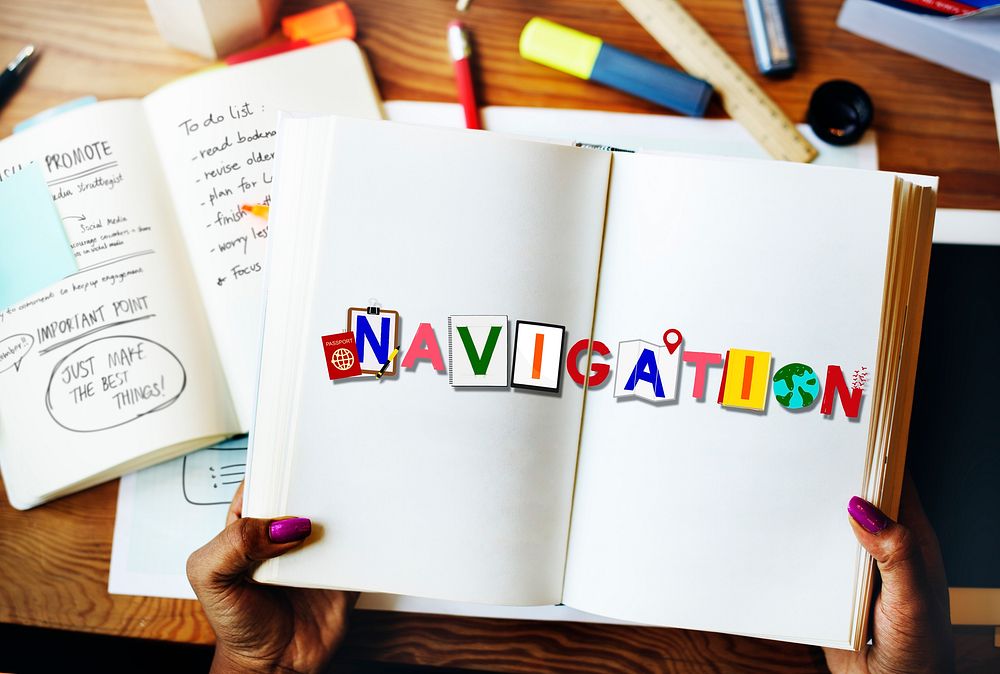 Artwork Colorful Navigation Word Concept