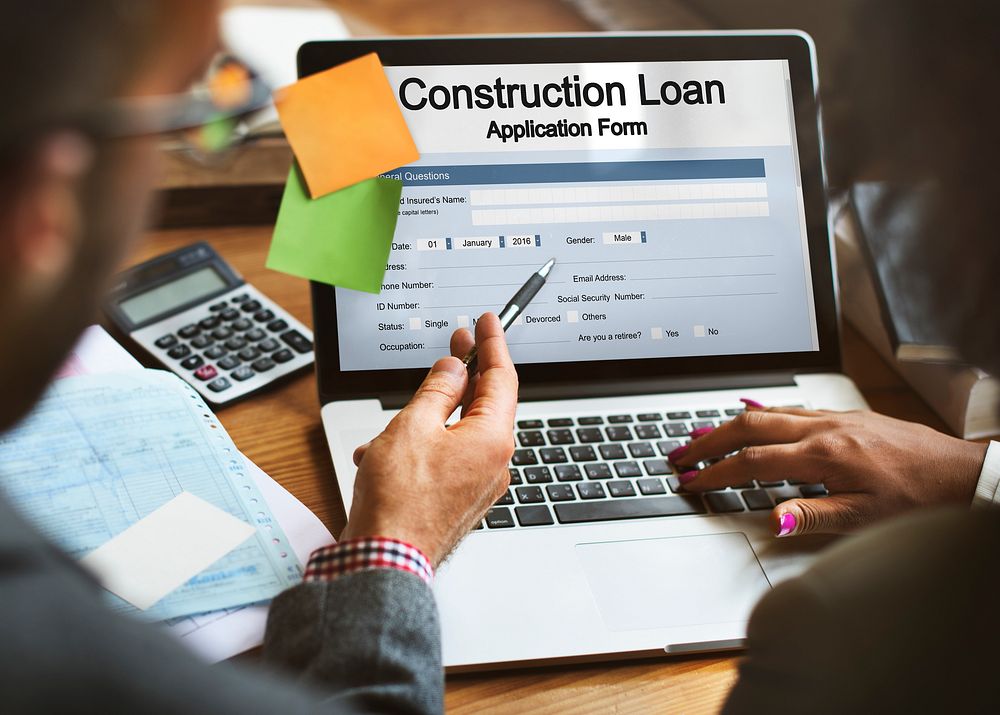 Construction Loan Application Form Concept