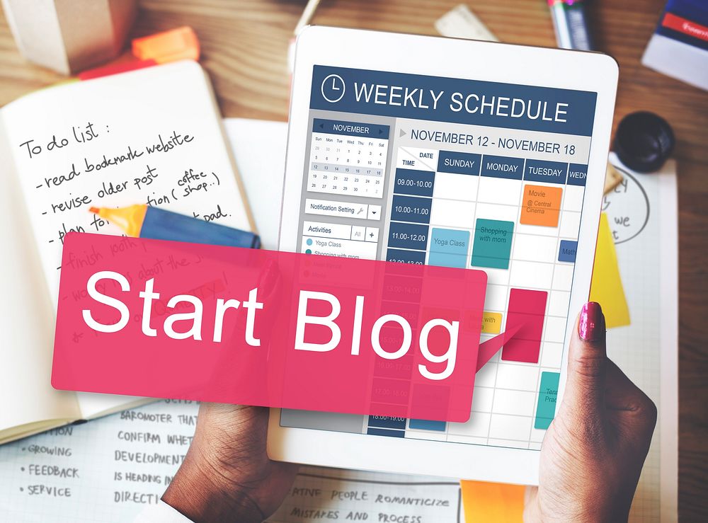 Start Blog Blogging Social Media Online Concept