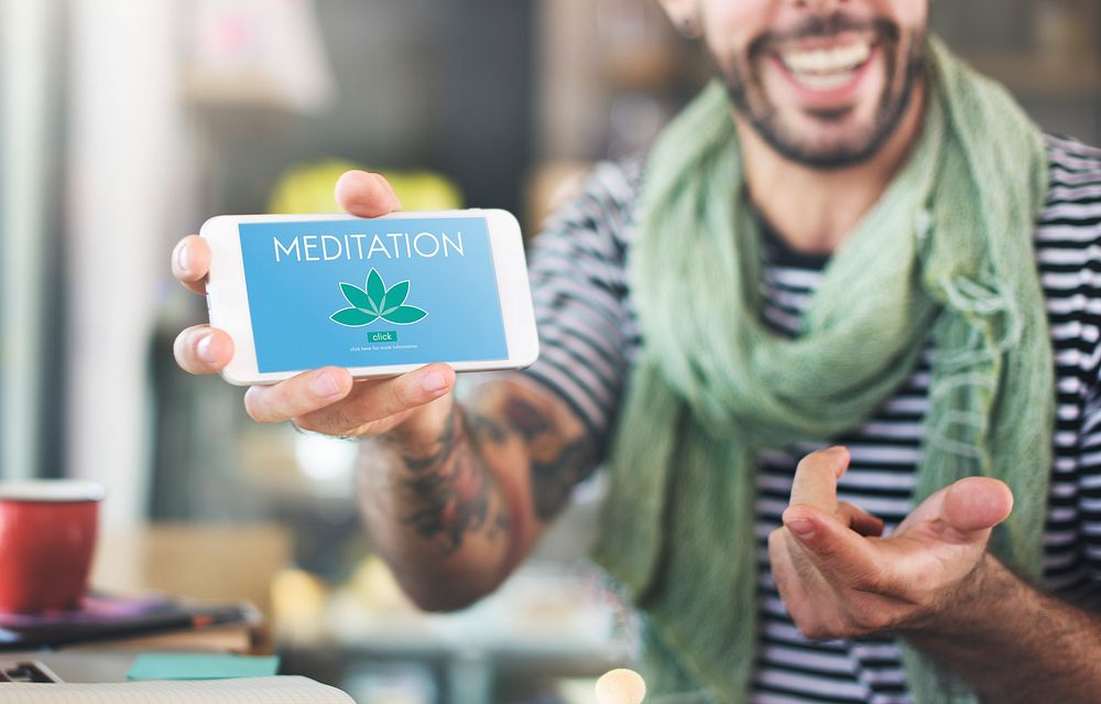 Meditation Healthcare Lotus Flower Graphic Concept