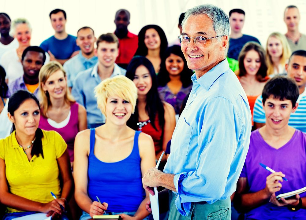 Crowd Learning Celebrating Casual Diverse | Premium Photo - rawpixel