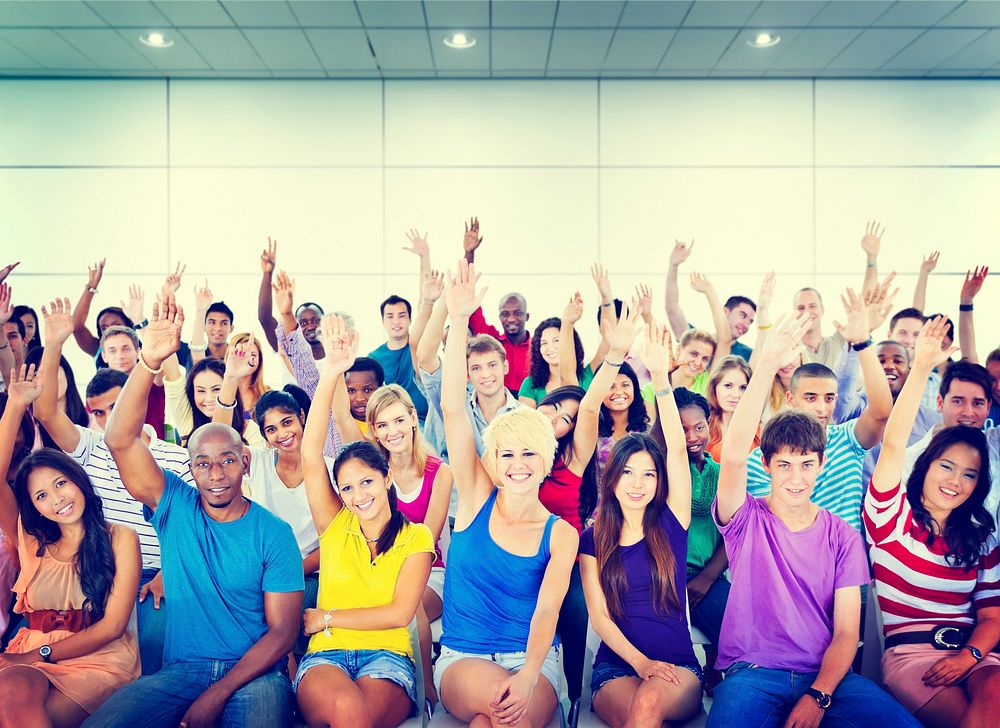 Group People Crowd Cooperation Suggestion Casual Multicolored Concept