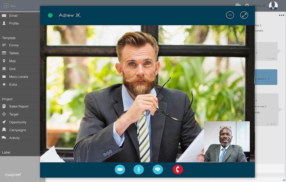 Video Call Conference Chatting Communication Concept