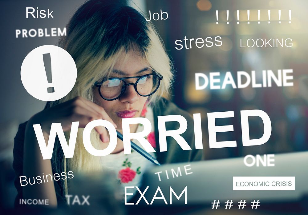 Negative Exam Worried Stressed Graphic Concept