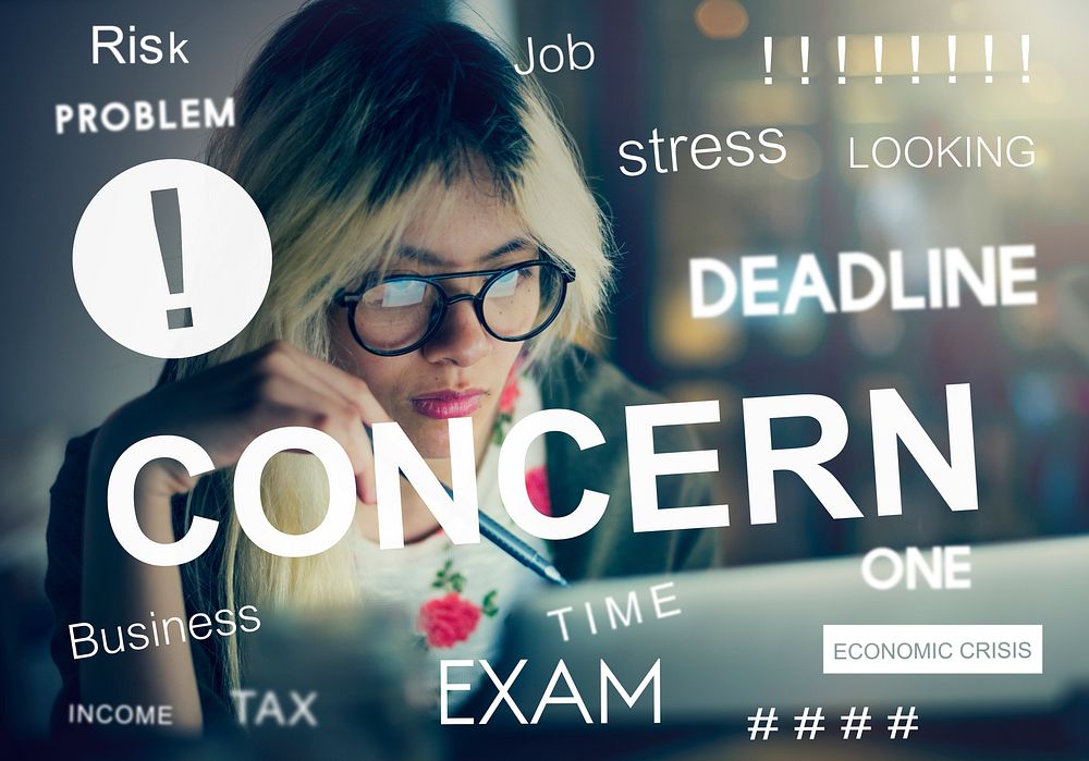 Negative Exam Worried Stressed Graphic Concept