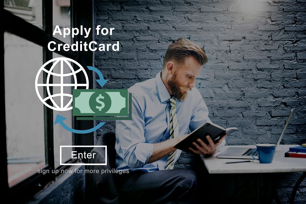 Apply Credit Card Financial Graphics Concept