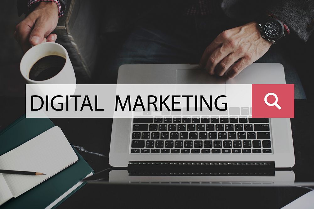 Digital Marketing Media Social Network Concept