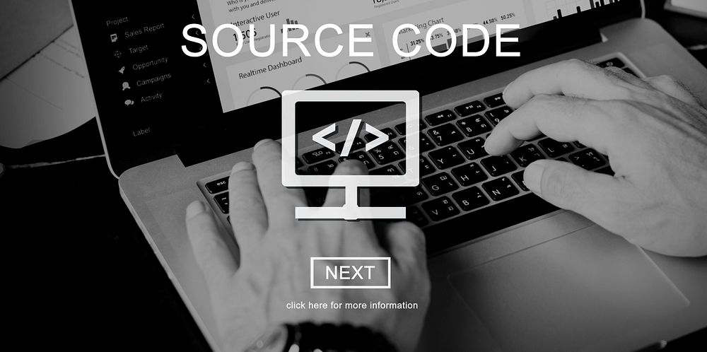 Source Code Binary Computer Data Internet Concept