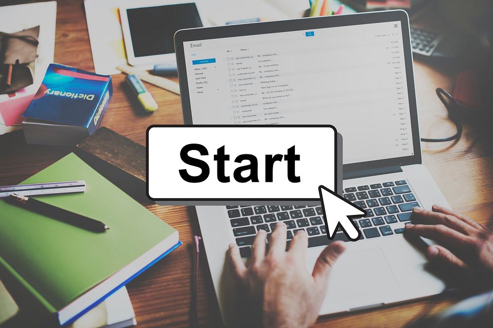 Start Starter Begin Build Launch Motivate First Concept