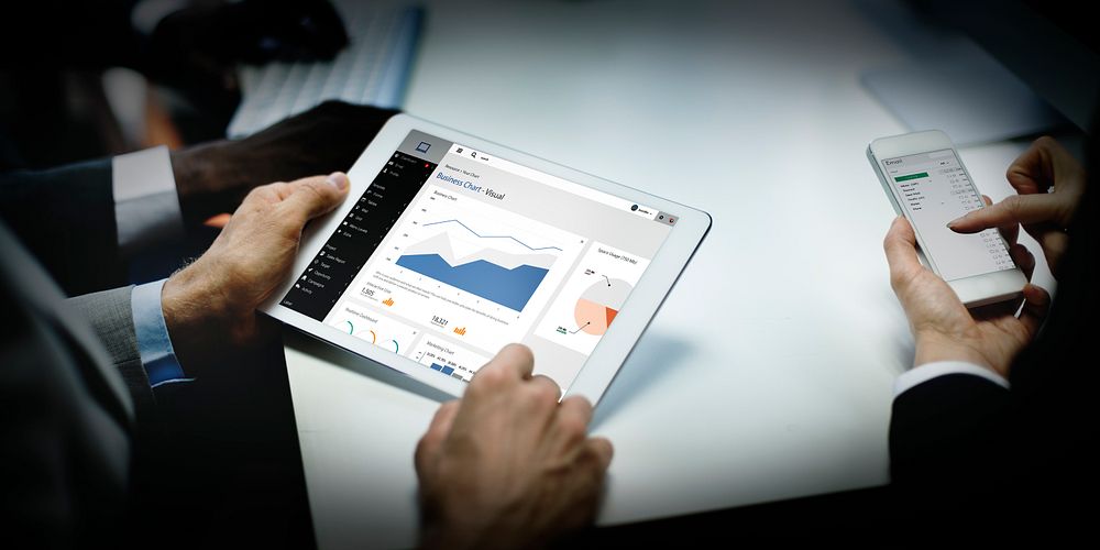 Businessmen Ideas Technology Tablet Concept