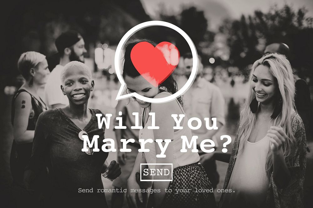 Will You Marry Me Marriage Engagement Valentine Concept