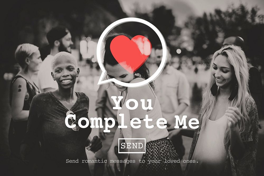 You Complete Me Couple Love Anniversary Concept