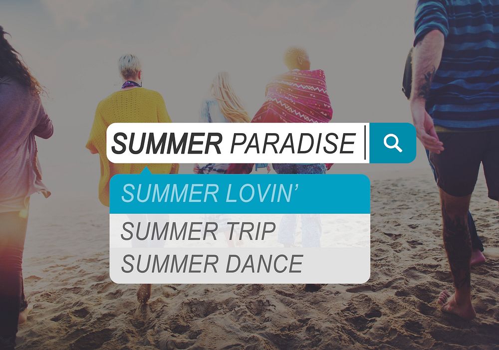 Summer Paradise Search Website Beach Concept