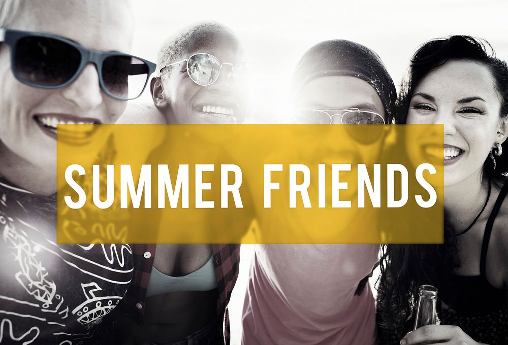 Summer Friends Beach Friendship Holiday Vacation Concept