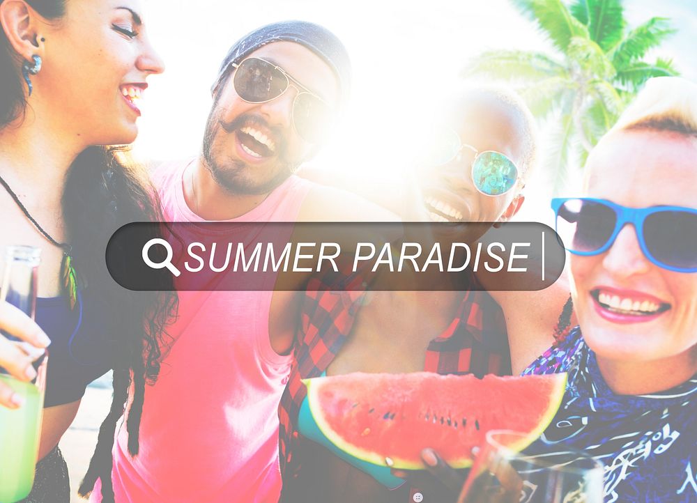 Summer Paradise Search Website Beach Concept