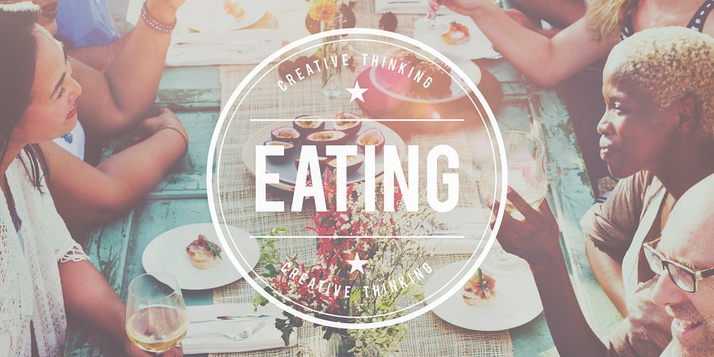 Eat Eating Dining Diet Food Health Living Nutrition Concept