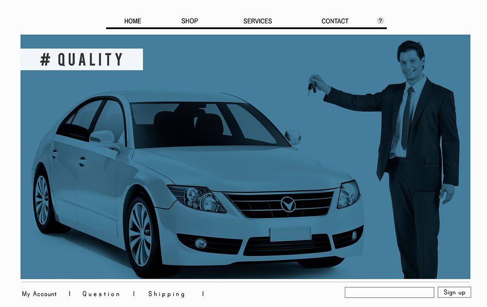 Car Website Homepage Layout Advertising Concept