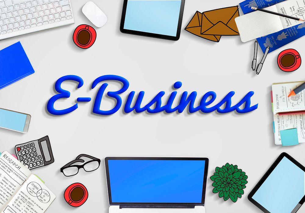 E-Business Marketing Networking Internet Commerce Concept