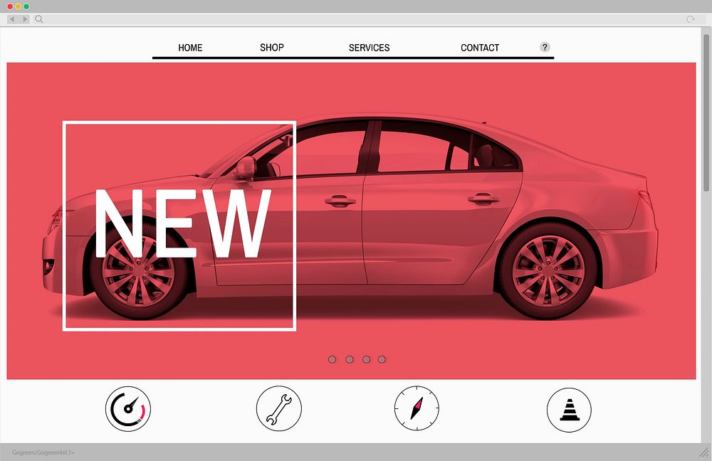 Website Advertising Car Homepage New Arrival Concept