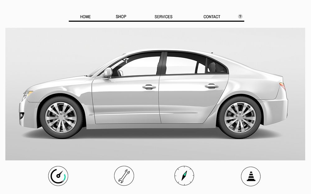 Car Website Homepage Layout Advertising Concept