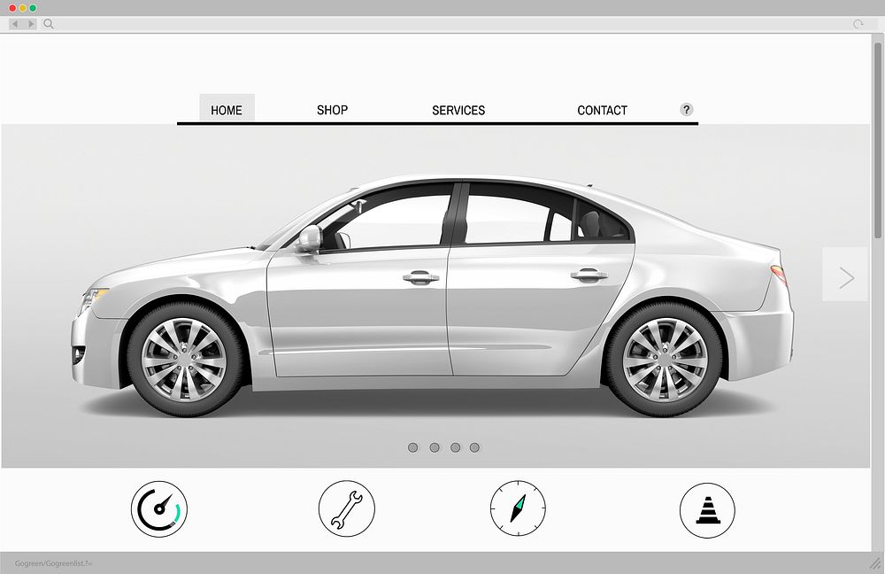 Website Advertising Car Homepage New Arrival Concept
