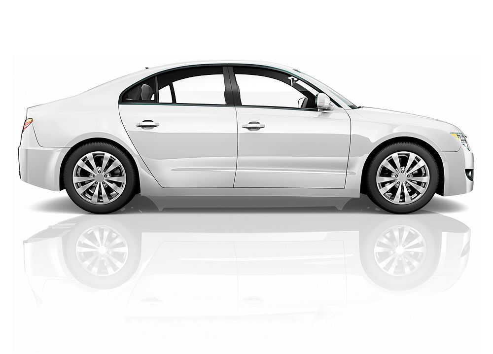 Illustration of a white car