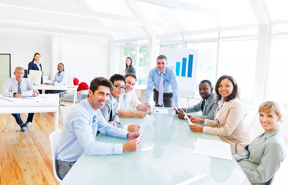 Group of Multi Ethnic Corporate People having a Business Meeting