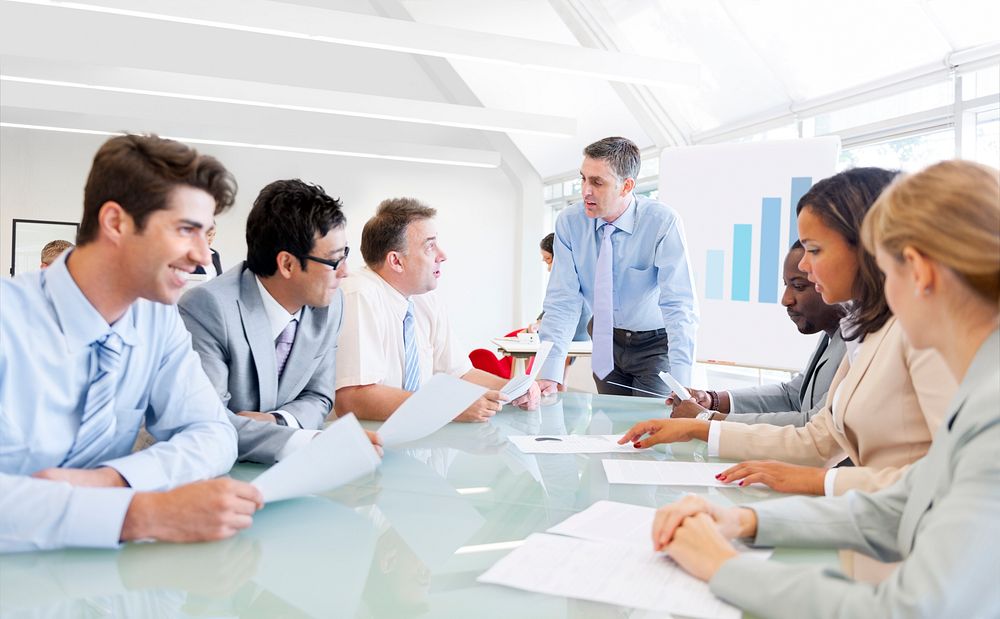 Group of Corporate People Having a Business Meeting