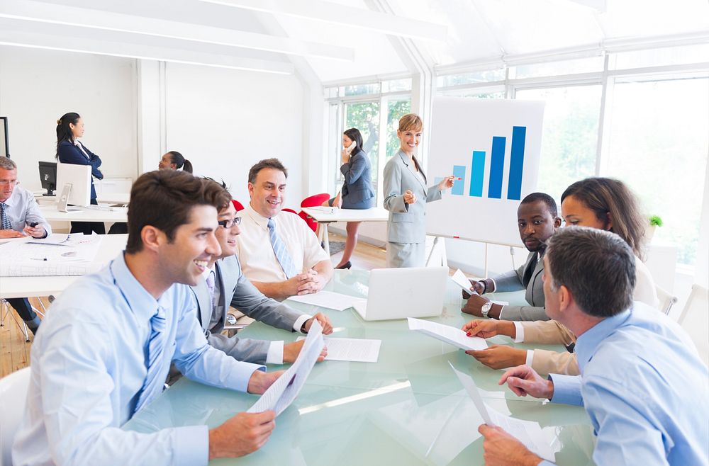 Group of Multi Ethnic Corporate People having a Business Meeting