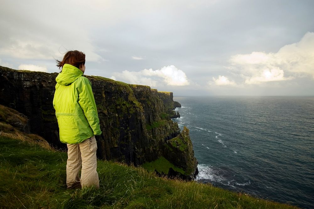 Woman at the Cliffs of Moher