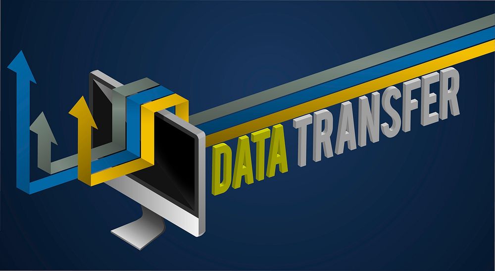 Data Transfer Network Word Concept