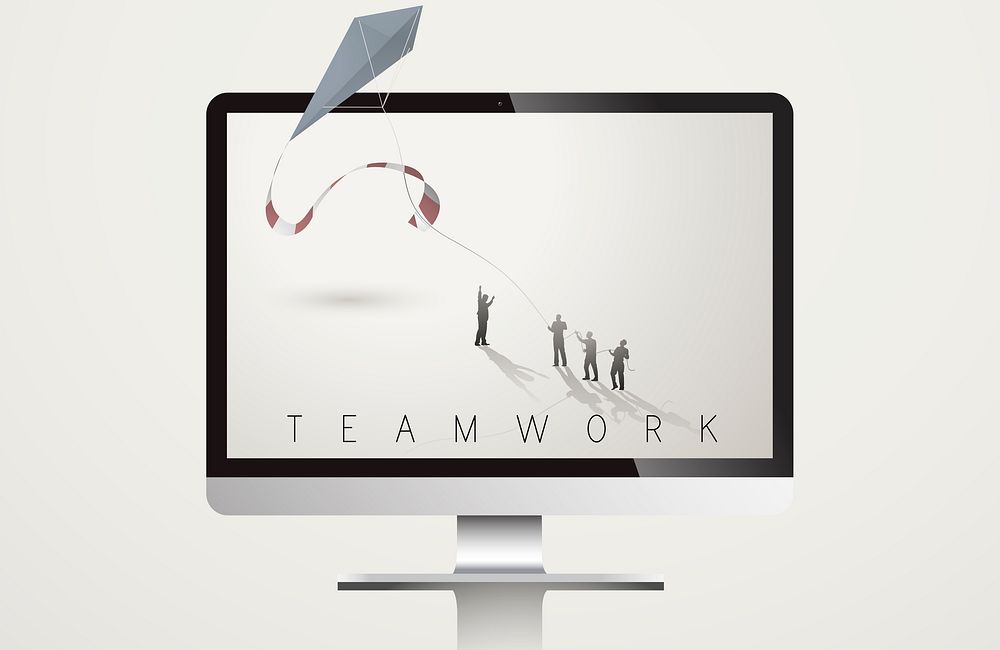Illustration of business teamwork