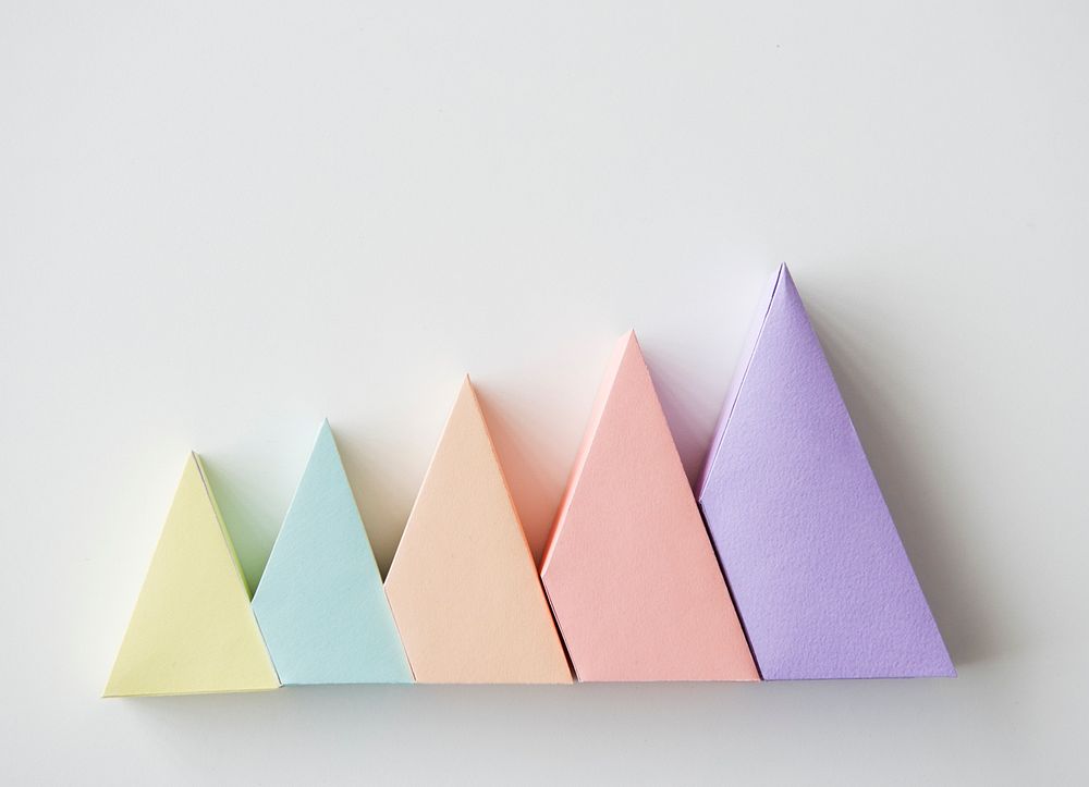 Triangle Papercraft Stacked Pattern Decoration