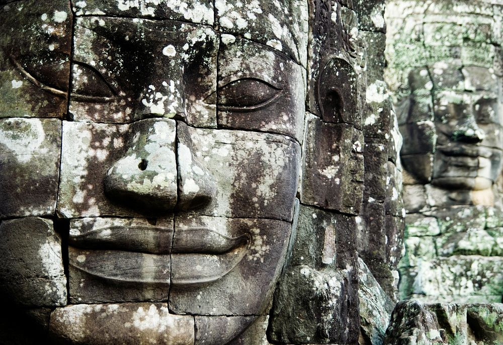 Buddha faces at Angkor Thom, Siem Reap, Cambodia