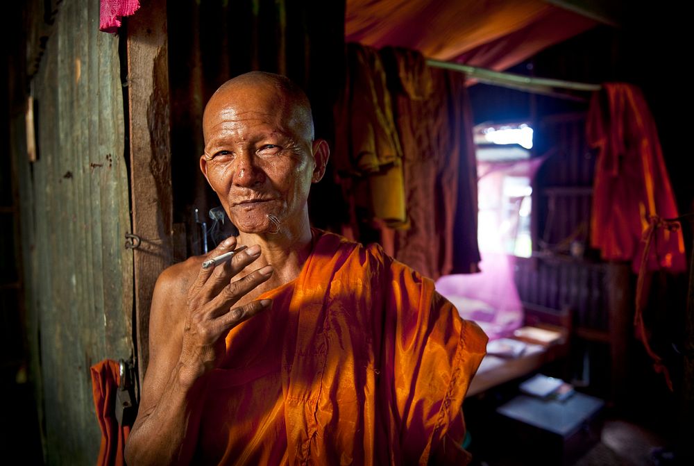 Portrait of a monk at a monastery